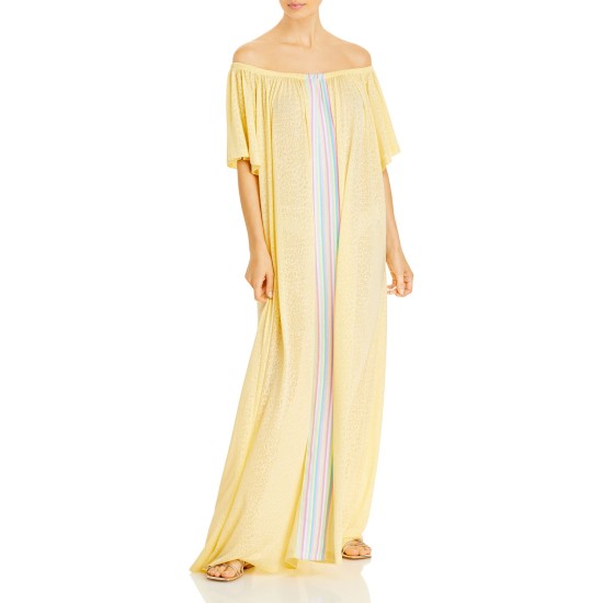  Off-the-Shoulder Beach Cover-Up Caftan