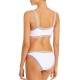  Water Lily Whipstitched Scoop Bikini Bottom, White, Large
