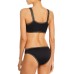  Ribbed Bikini Top, Black, D