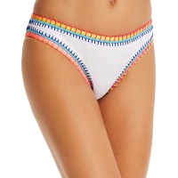 Platinum inspired by Solange Ferrarini Water Lily Whipstitched Scoop Bikini Bottom, White, Large