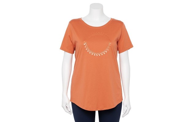 Plus Size  Sportswear Icon Clash Graphic Tee