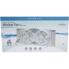 Polar Air Window Fan, 3-Speed 3-Function Expandable Reversible, Twin 9 inch with Remote Control
