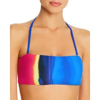 Polo Ralph Lauren Womens Dip Dye Strapless Swim Top Separates Blue M