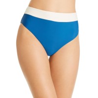 PQ Swim Women’s High Waisted Full Bikini Bottoms, Island Blue, M
