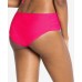  Women’s Ruched-Side Bikini Bottoms,Fuchsia, Large