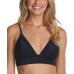  Juniors' Seychelles Solids Anya Bikini Top Women's Swimsuit, Black, Medium