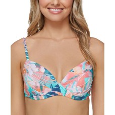 Raisins Juniors’ Vieques Moonshadow Underwire Bikini Top, Multi, Large