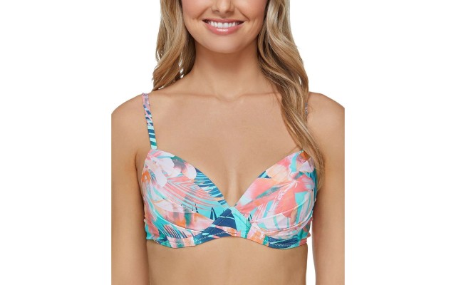  Juniors’ Vieques Moonshadow Underwire Bikini Top, Multi, Large