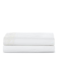 Ralph Lauren Katrine Fitted Sheet Bediings, White, KING FLAT