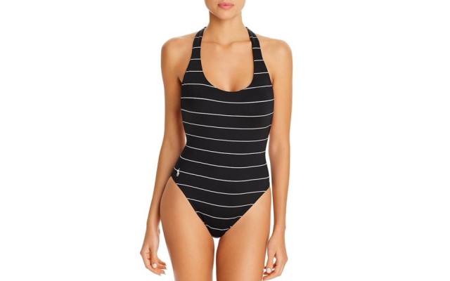 Ralph Lauren Polo Panama Striped Racerback One Piece Swimsuit