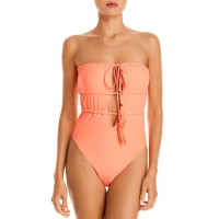 Ramy Brook Marta Strappy One Piece Swimsuit, Orange,, Orange, Medium
