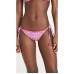  Women’s Printed Coastal Bikini Bottoms, Cerise Pink Combo, XS