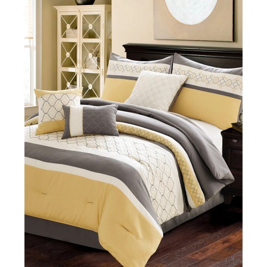  Verdugo 7-piece Comforter Set, King, Yellow