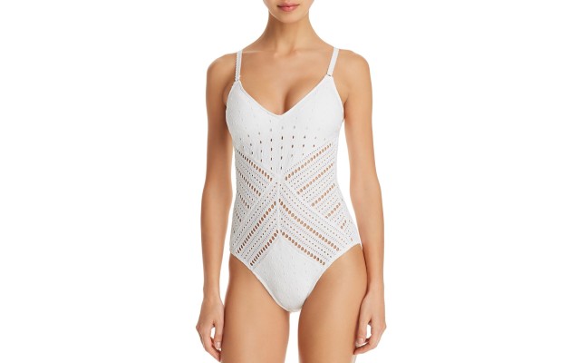 Robin Piccone Clarissa One Piece Swimsuit, White, 12
