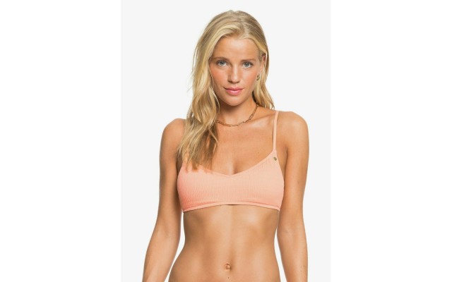  Darling Wave Bralette Bikini Top, Orange, Small