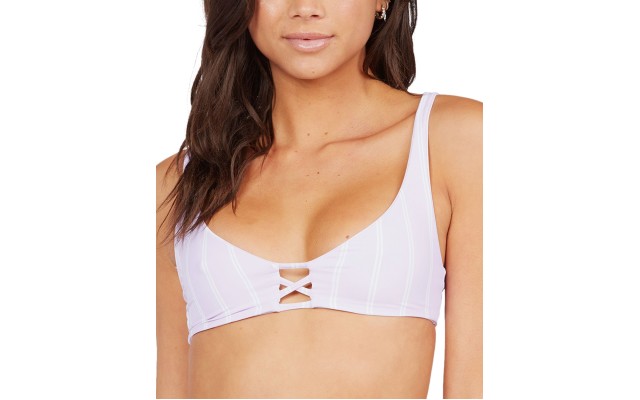  Juniors’ Sea & Waves Women’s Bikini Top, Lilac, Large