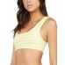  Printed Beautiful Sun Bralette Bikini Top Women's Swimsuit, Yellow, Large
