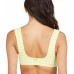  Printed Beautiful Sun Bralette Bikini Top Women's Swimsuit, Yellow, Large