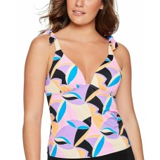 Salt + Cove Juniors’ Kaleidoscope Push-Up Tankini Top, Multi, X-Large