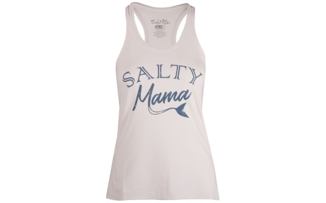  Womens Salty Mama Tank Top, Beige, X-Large