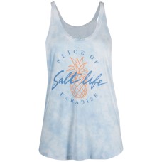 Salt Life Women’s Slice Of Paradise Tie-Dye Tank Top, Blue, Large