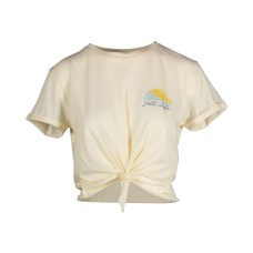 Salt Life Women’s Wave And Shine Knotted T-Shirt, Natural, Large