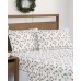  Holiday Microfiber 3 pc Twin Berry Pine Sheet Set Bedding, White
