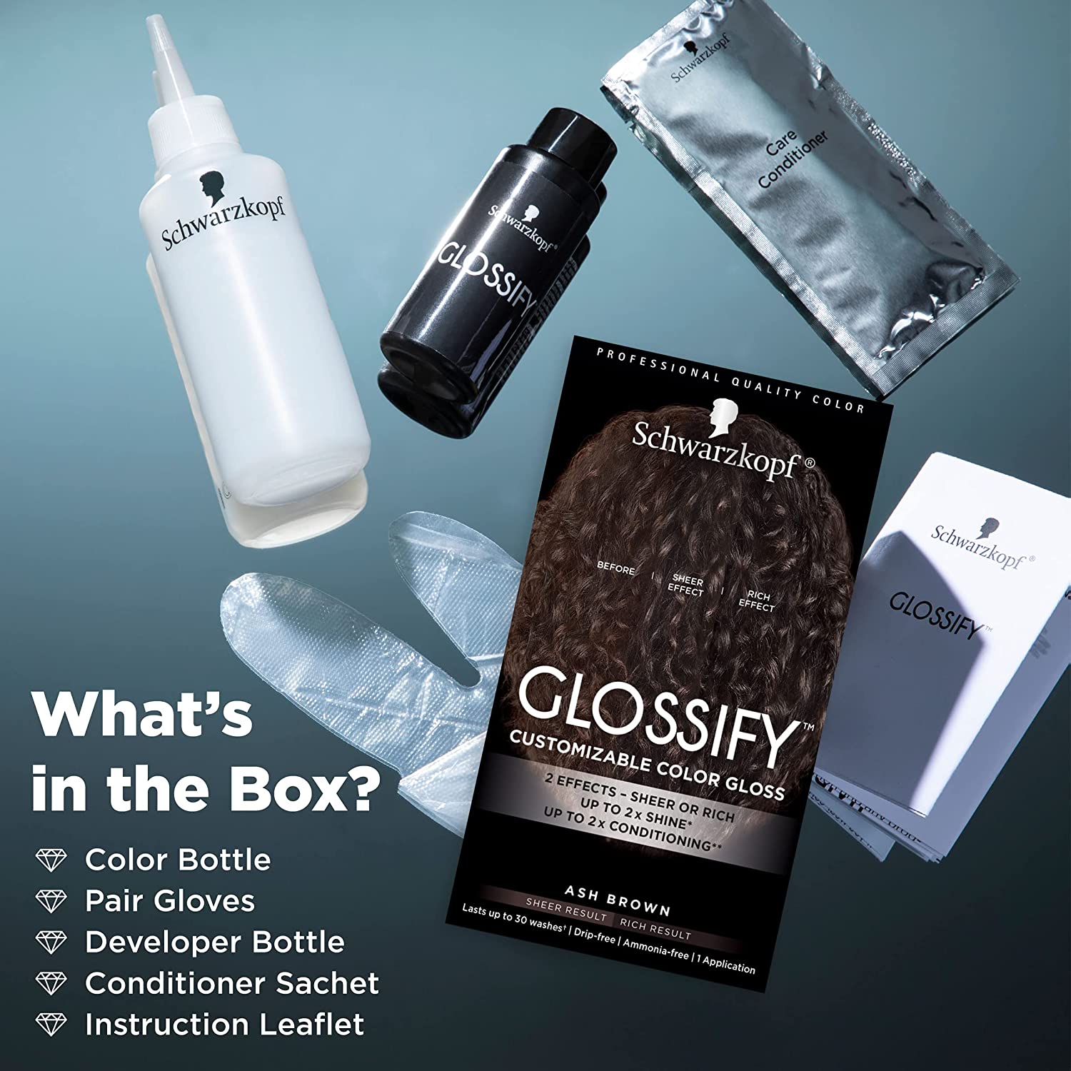 Schwarzkopf Glossify Customizable Color Gloss, Ash Brown