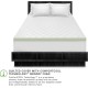  3-Inch Ultimate Cooling Luxury Quilted Memory Foam Bed Topper, White, Twin