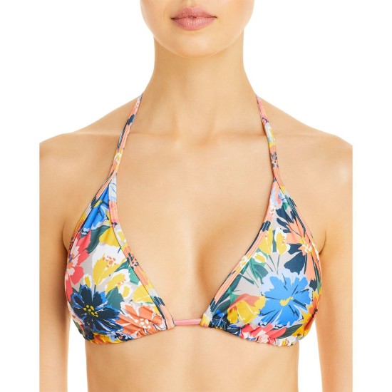  Fiesta Floral Triangle Bikini Top, Multi, A/B