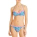  Garden Floral Printed Underwire Bikini Top, Navy, C