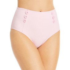 Shoshanna Ribbed High Waist Bikini Bottoms