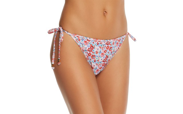 Shoshanna Women’s Magenta Floral Swimwear Bottom Red
