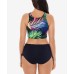  Bright Lights High Back Bikini Top, Multi, Small