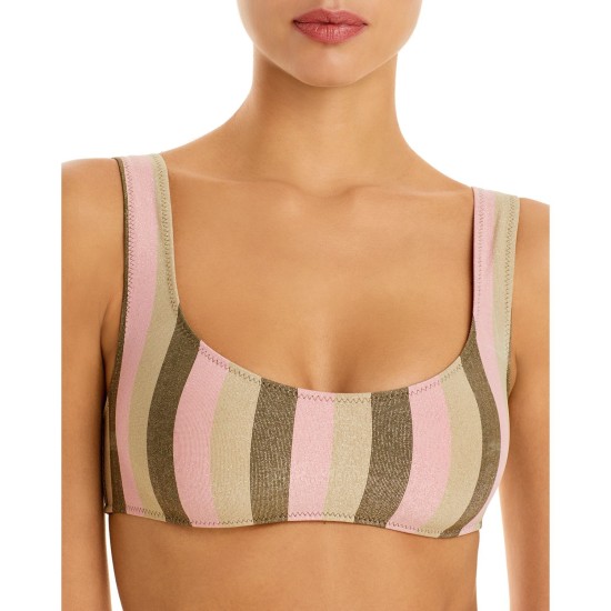 Solid & Striped The Elle Striped Bikini Top, Multi, Medium