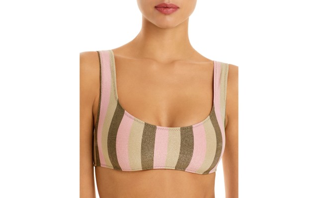 Solid & Striped The Elle Striped Bikini Top, Multi, Medium