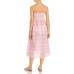 Solid & Striped The Willow Gingham Skirt/Dress Swim Coverup, Pink, Pink, Large