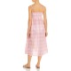 Solid & Striped The Willow Gingham Skirt/Dress Swim Coverup, Pink, Pink, Large