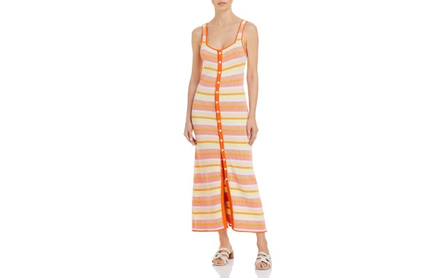 Solid & Striped Kimberly Striped Maxi Cover Up Dress, Multi, Small