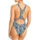 Solid & Striped The Blair Snake Print One Piece Swimsuit, Multi, X-Large