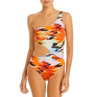 Solid & Striped The Claudia Printed Asymmetric One Piece Swimsuit