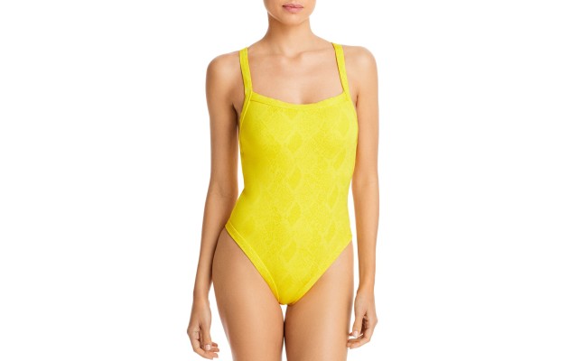 Solid & Striped the Kyle One Piece Swimsuit, Yellow, Small