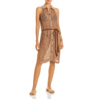Solid & Striped The Sawyer Crochet Cover Up Dress, Large, Brown