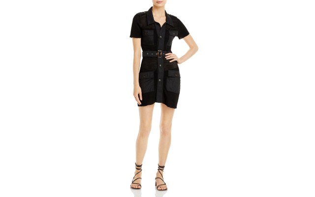 Solid & Striped Womens The Harper Cover-Up Dress, L, Black