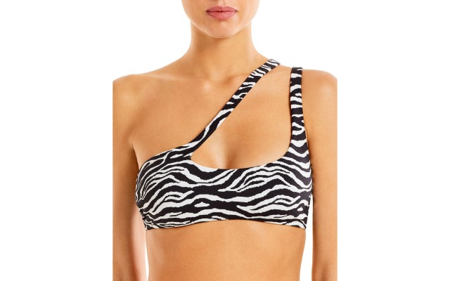 Solid & StripedWomen’s  The Brody Bikini Top, Black/White, X-Large