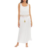 Soluna Women’s Sunset Multi Smocked Waist Maxi Dress Swim Cover Up White M