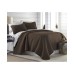  Oversized Lightweight Quilt and Sham Set Bedding, Full/Queen, Brown