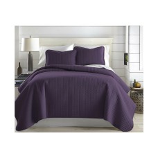 Southshore Fine Linens Oversized Lightweight Quilt and Sham Set, Purple, Kingcalifornia King
