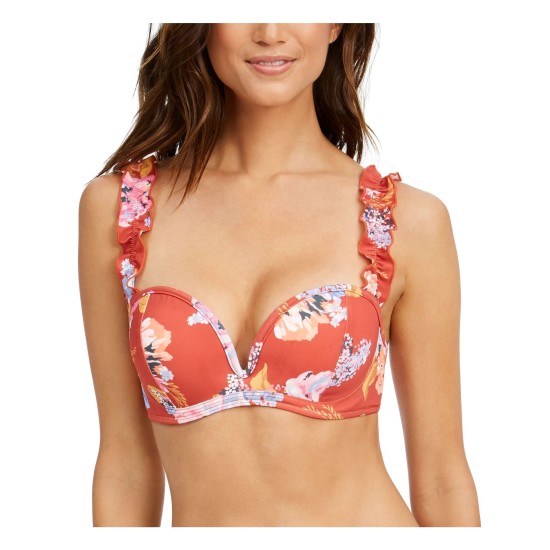  Skye Floral Bra-Sized Bikini Top, Multi, 34 D