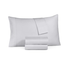 Sunham Haven Printed & Solid 350-Thread Count 4 Pc. Sheet Sets, Grey,Twin